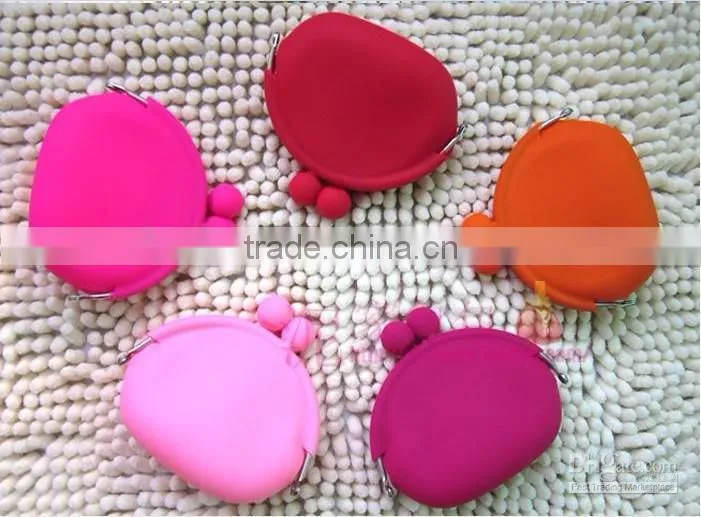cheap solid color silicone coin holder