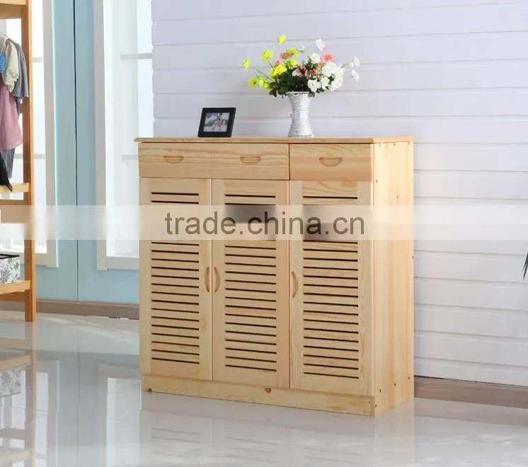 Practical hot sale entrance wood shoe cabinet