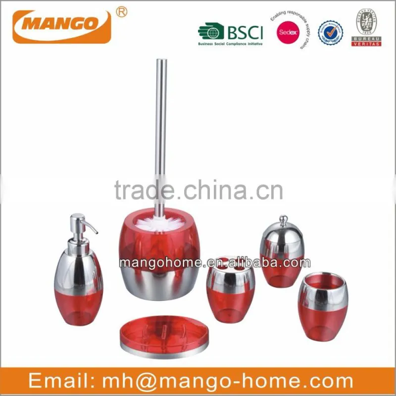 Unique Oval PS stainless steel Bathroom Set