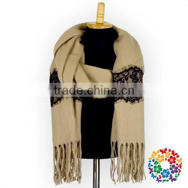 Aqua with black knitted wool shawl collar cardigan women fashion scarve wholesale