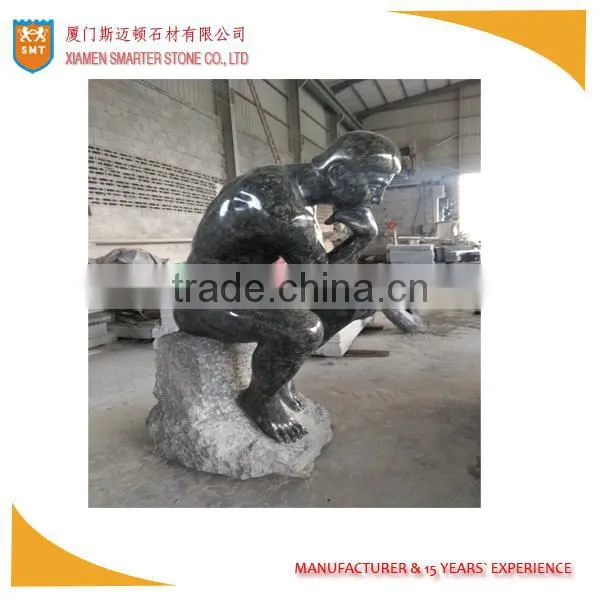 Butterfly Green Granite Human Sculpture