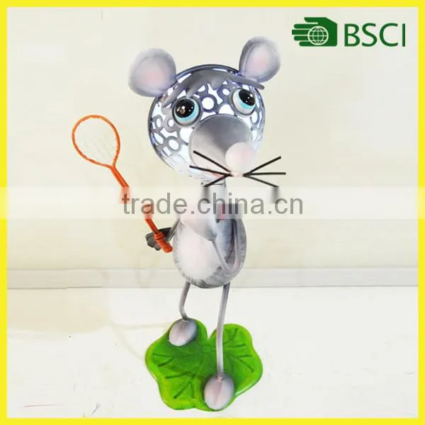 YS14700 New design mouse solar powered decoration garden balls light