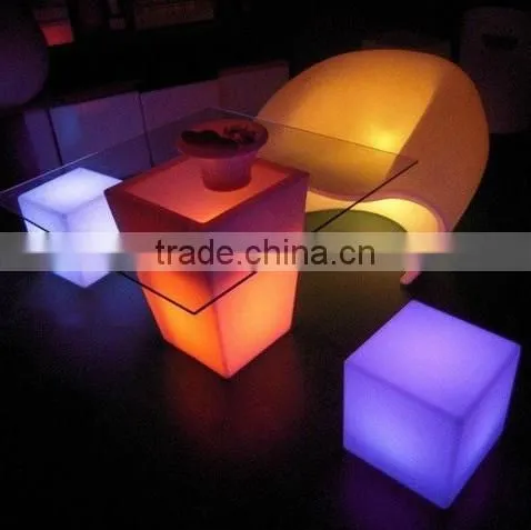 Luminous Bar Furniture 2 Seater Sofa LED Plastic Waterproof Illuminated Sofa for Nightclub / otobi furniture in bangladesh price