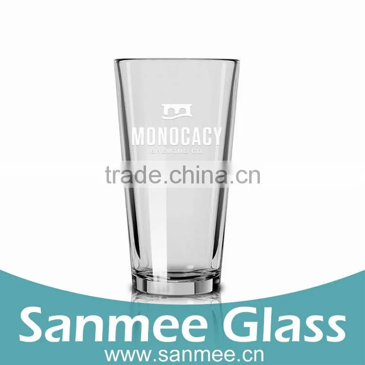 Wholesale Promotion Gift Glass Cup Round Bottom Custom Pint Glass