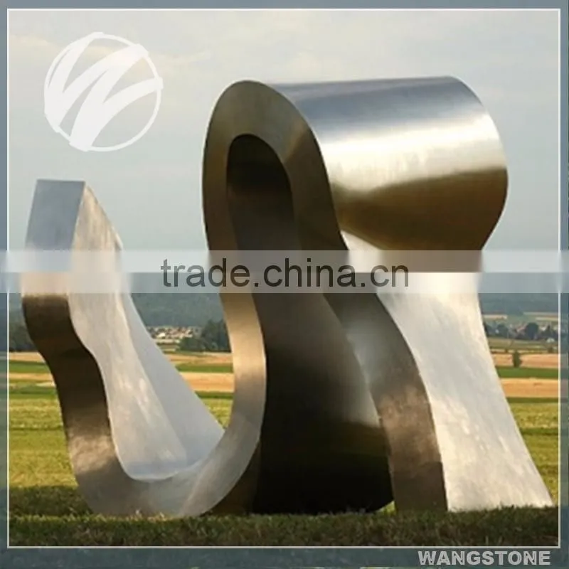 Modern outdoor garden abstract stainless steel sculpture