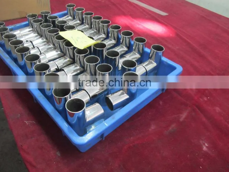 Stainless steel hose pipe connectors, three way handrail connector