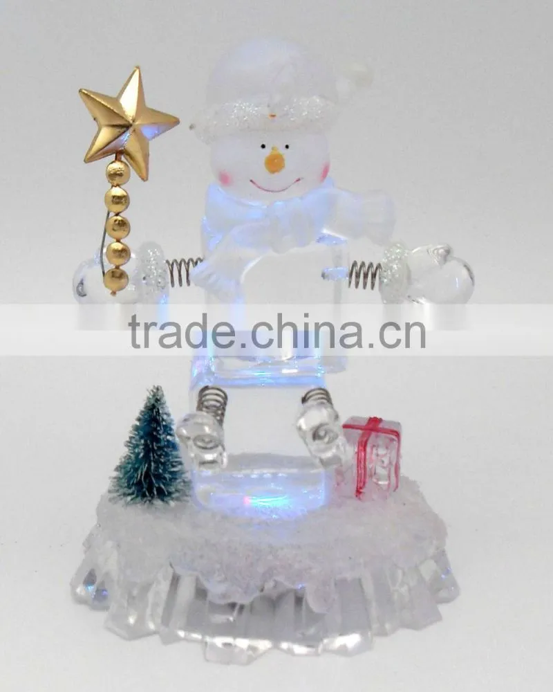 acrylic color changing snowman led light decorations supplier
