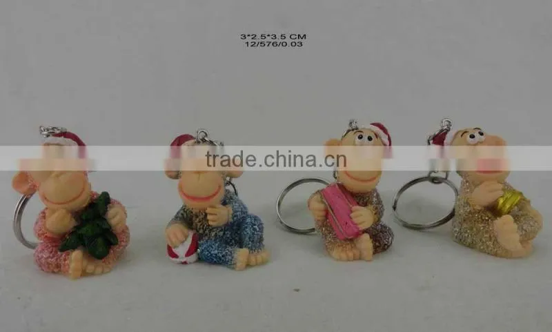 2016 Fashion keychain The 12 russia zodiac monkey keyring