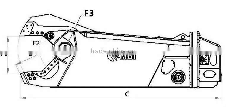 Hydraulic crawler metal cutting shear for excavator used