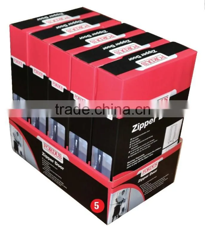 Zipper Door, Dustproof Plastic Film with Masking Tape