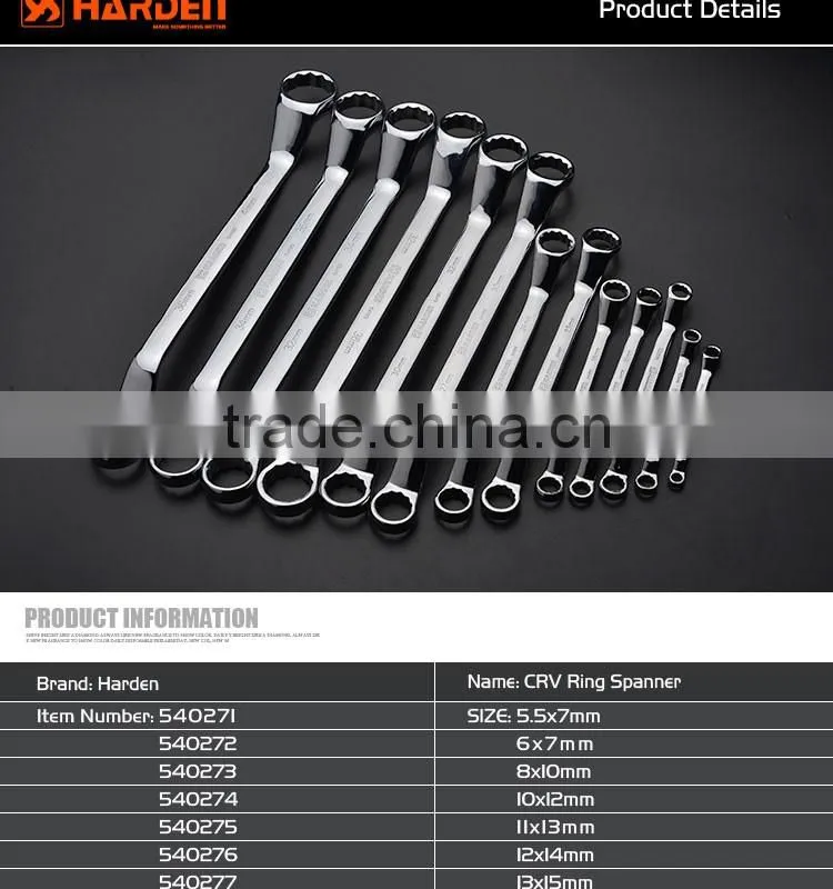 Professional Commercial Electric Hand 6 Point Cr-v Ring Spanner Tools