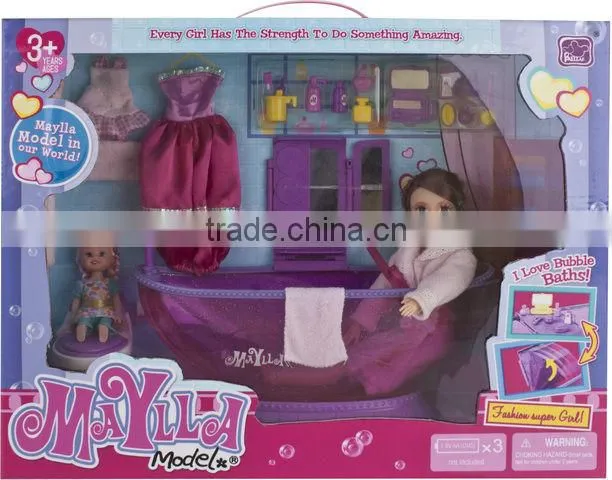 9.5 inch real body beatiful girl plastic doll