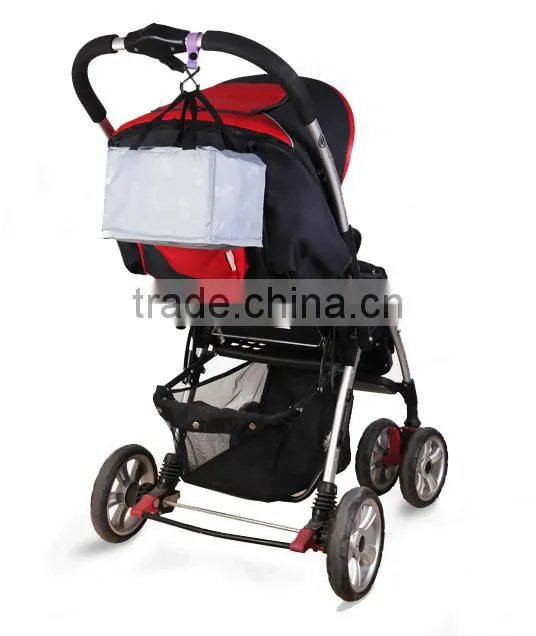 Deluxe fashion multi-functional diaper bag for stroller