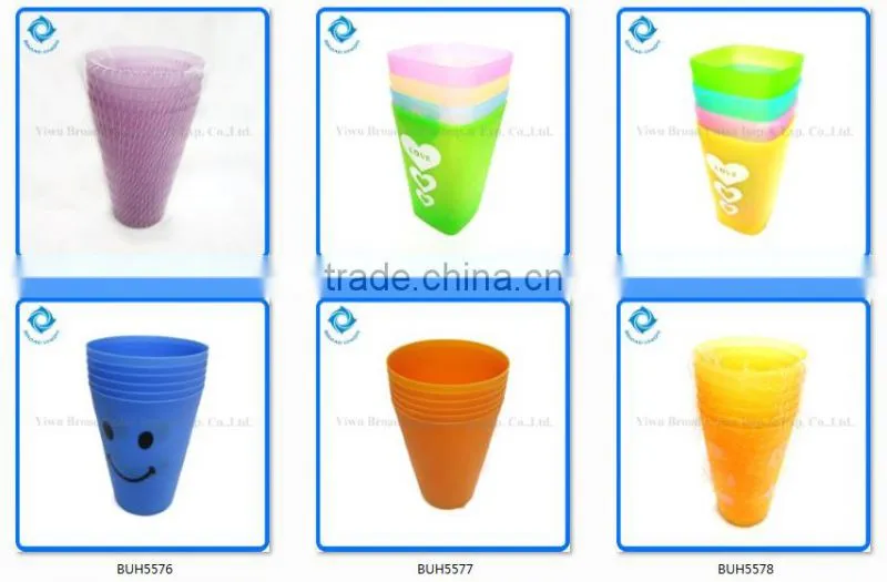Plastic Water Cup Pink Water Cup Round Water Cup