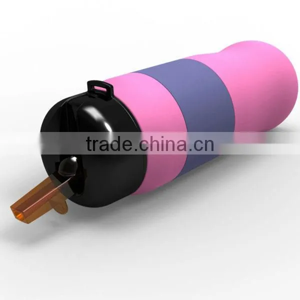 Silicone Water Bottle with Drinking Tube