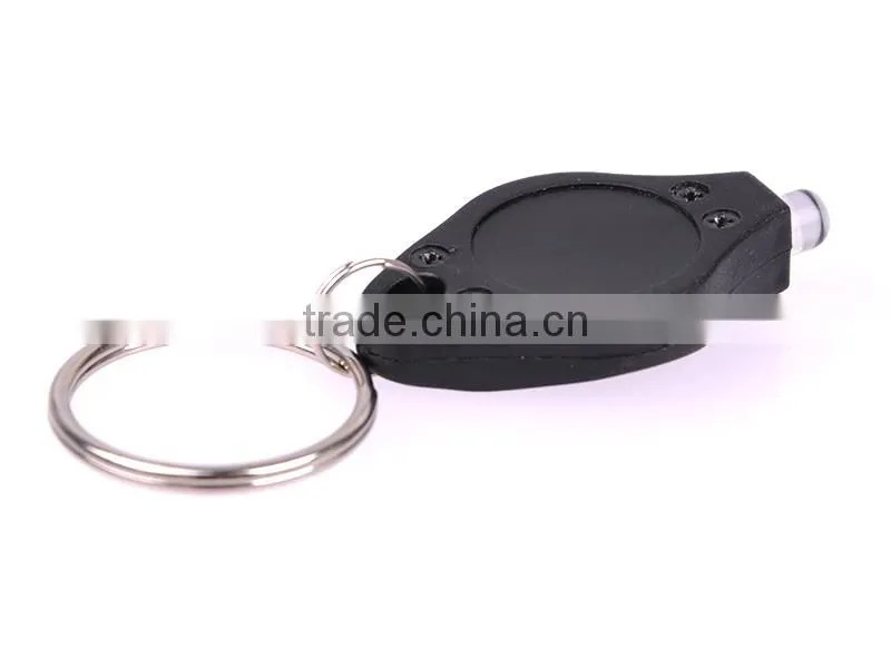7 Color Plastic 20000mcd Cheap Custom Fashion Key Chain Mini Led Flashlight Keychain