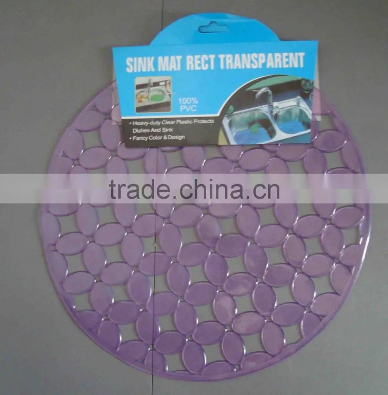 Promotional round shape plastic kitchen anti-slip sink mat