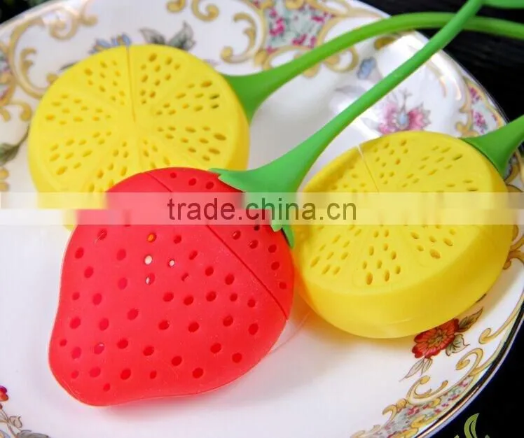 Silicone Drinker Teapot Diffuser Herb Tea Leaf Lemon Strainer Filter Bag Infuser