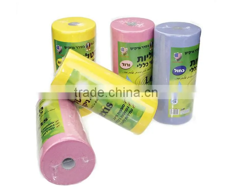 Oil Absorbent Kitchen Cleaning Towels , Needle Punched Nonwoven Cleaning Cloths