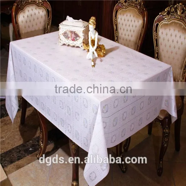 Factory manufacture disposable PVC lace rectangle table cloth with good price