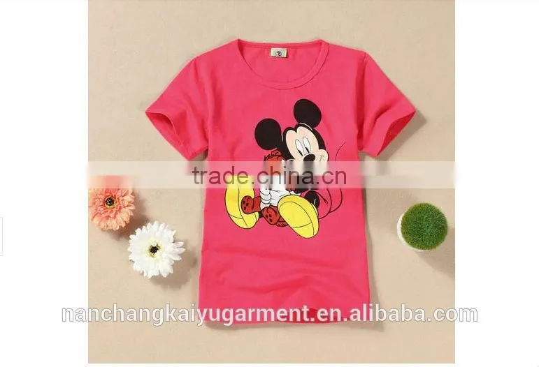 High quality cartoon printed cotton T shirt for chirlden