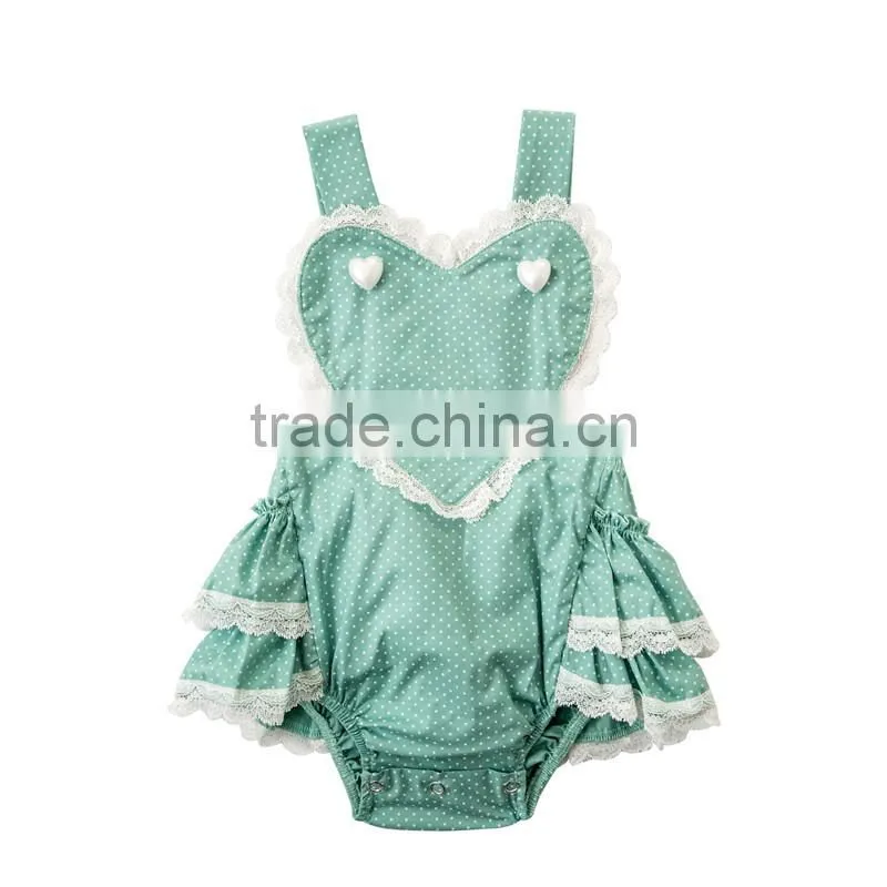 Wholesale fashion newborn baby clothes girls boutique clothing 2017 baby romper
