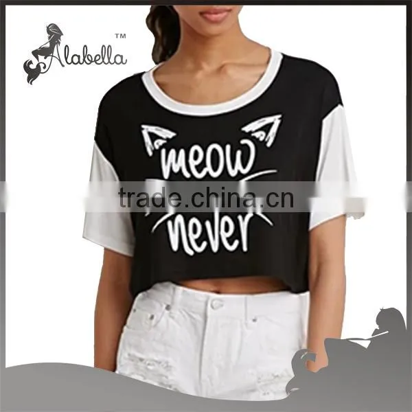 Made in China black and white tshirts xxx tee shirts