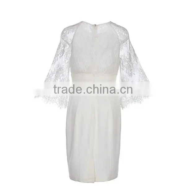 2015 latset MaxNegio Loose lace sleeves Pure Perspective sharara dress