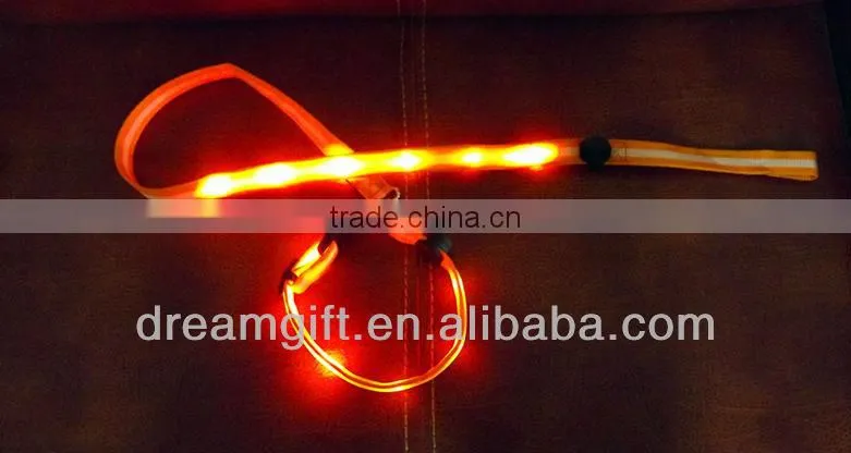 2015 with 9 pcs LED light cute pet parts flashing Led leashes