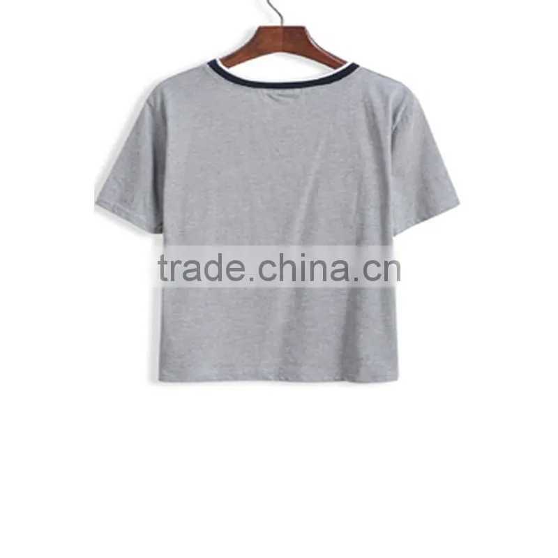 women's crop top plain custom crop top