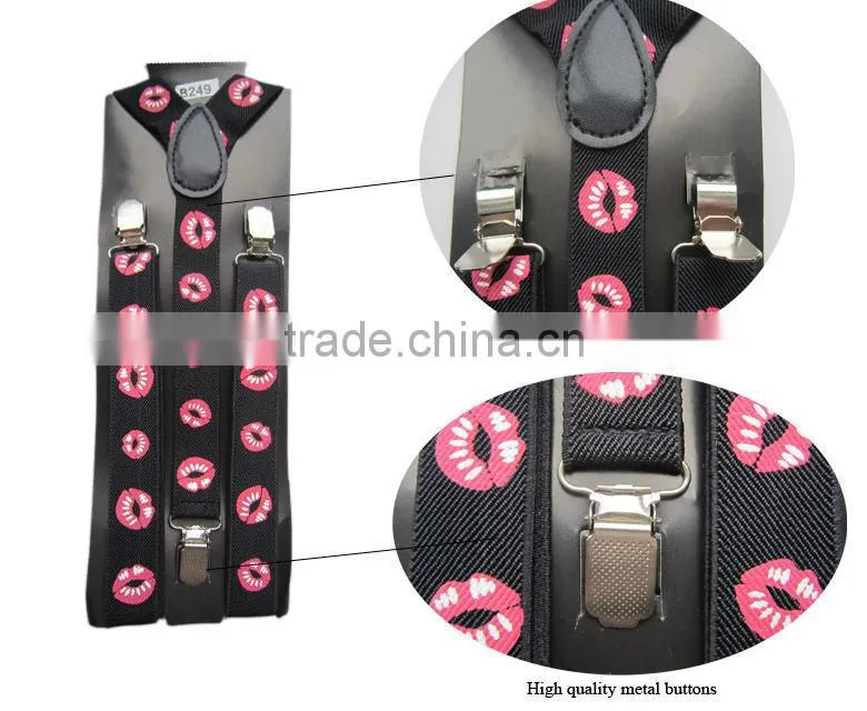 Colorful fashion elastic suspenders/braces for girls