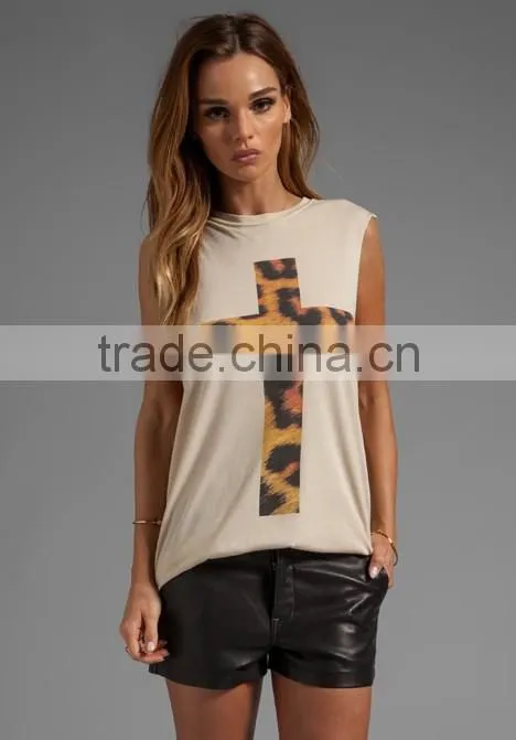 leopard print tank top no bra