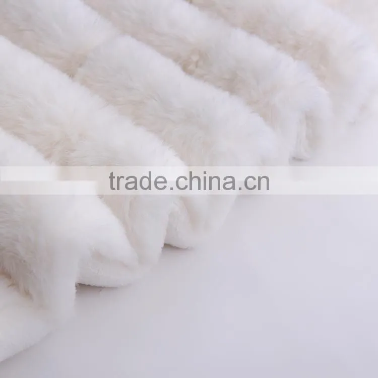 fashion pattern fake fur throw flannel faux fur blankets