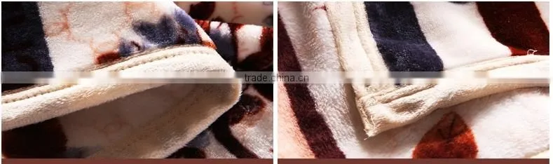 china factory portable plaid printing 100 polyester flannel blanket