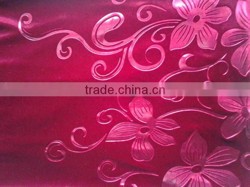 warp knitting embossed Korean Velvet fabric