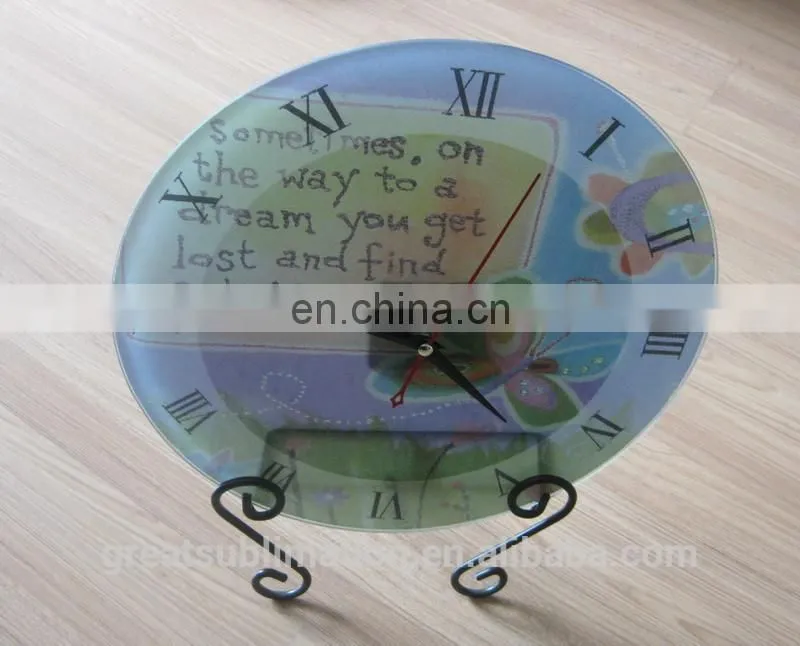 sublimation personalized christmas glass clock