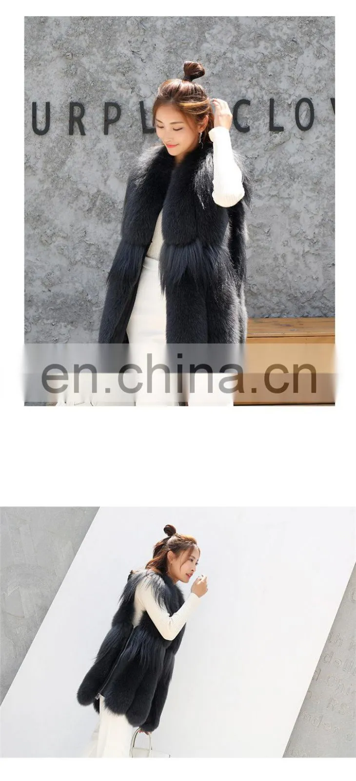2017 Fashionable Beautiful Women Winter Real Fox Fur Fashion Vest