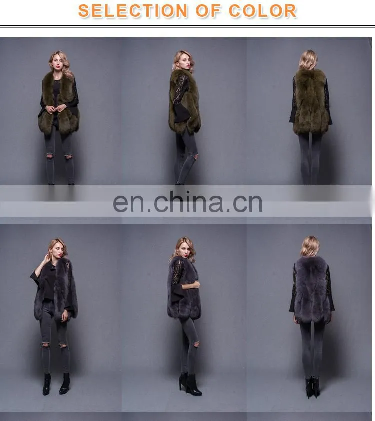 New products women winter fox fur gilet Real fur Vest