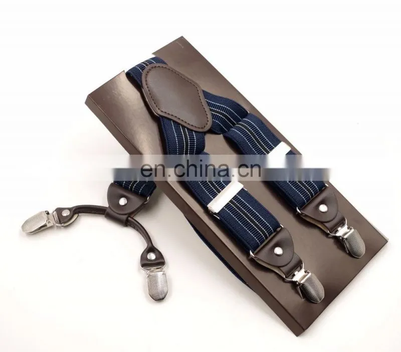 Yiwu wholesale high quality colorful suspenders,custom printing suspenders,adjustable metal clips suspenders