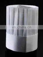 Disposable nonwoven white chef hat with pinting