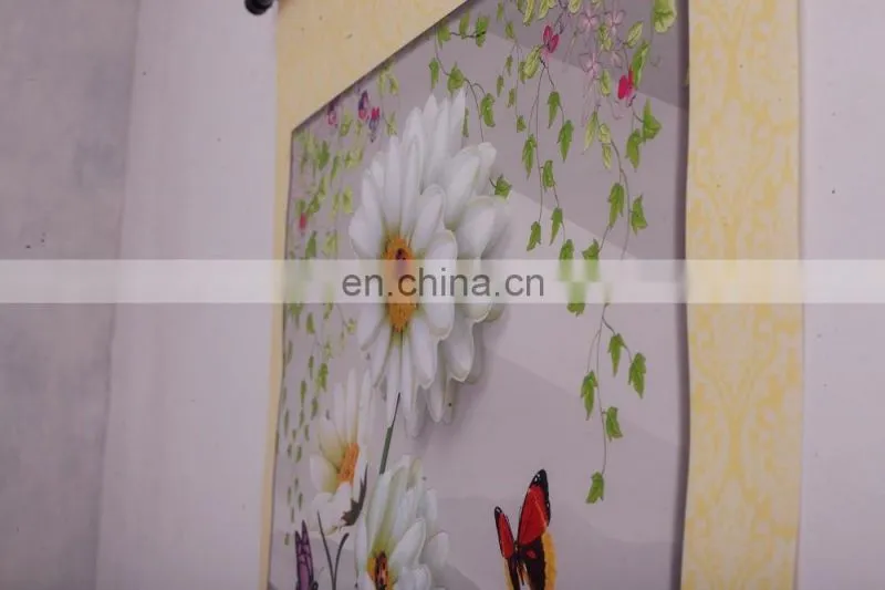 paper wall hanging picture with flower