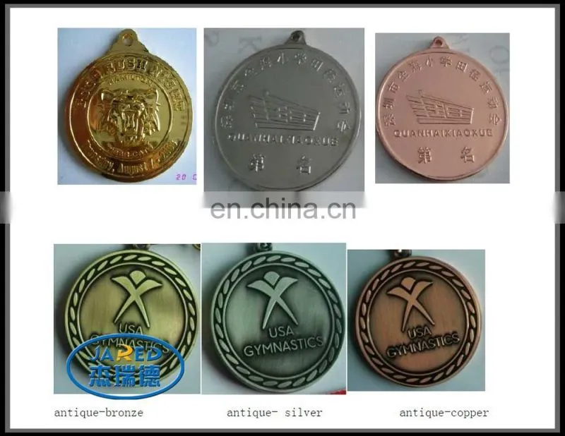 2015 Free sample plated custom metal medal/ award medal/ gold medal