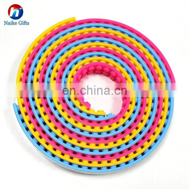 Reusable Adhesive Rolls Building Block Tape Colorful Silicone Building Blocks Tape for kids