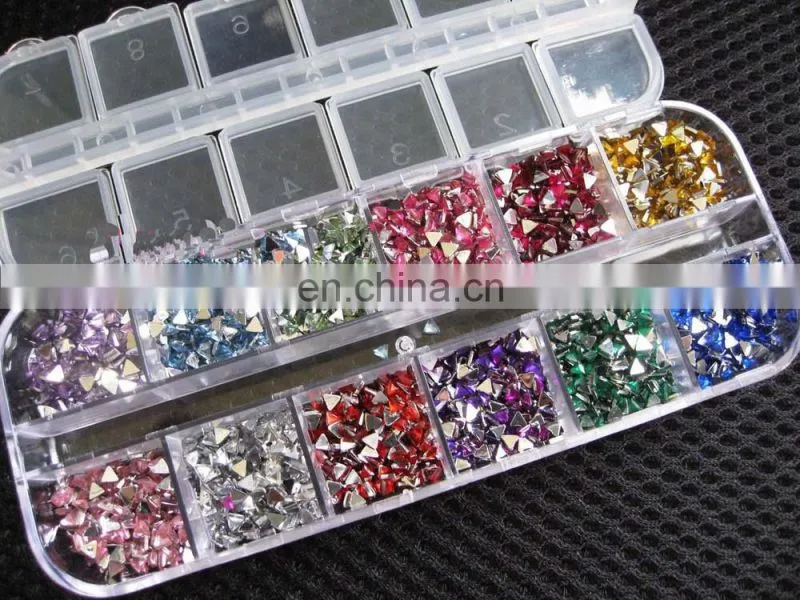 Rhinestones Nail Art Case Assorted Designs for Acrylic Tips UV Gel Deco