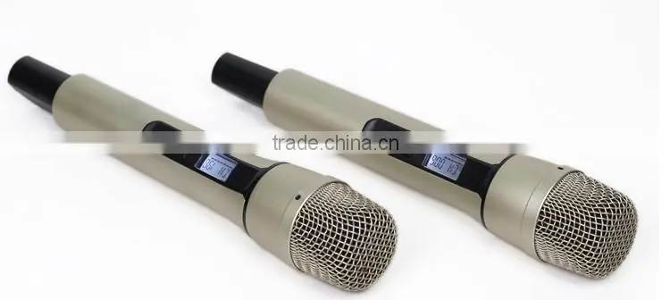 cheap wireless microphone UHF dual channel wireless microphone system