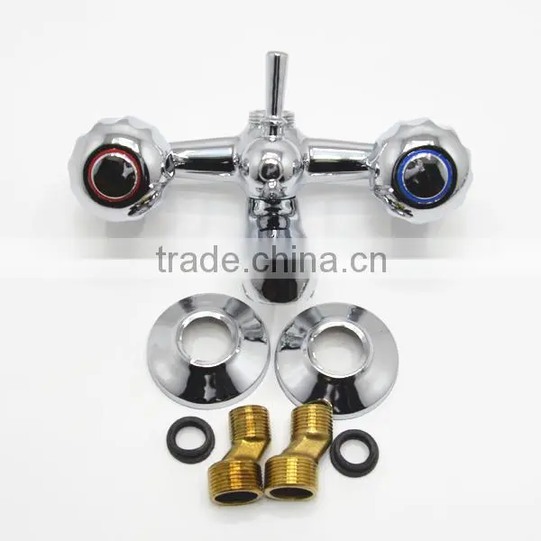 2015 upc practical wall mounted dual handwheels handle mixer bathub faucet
