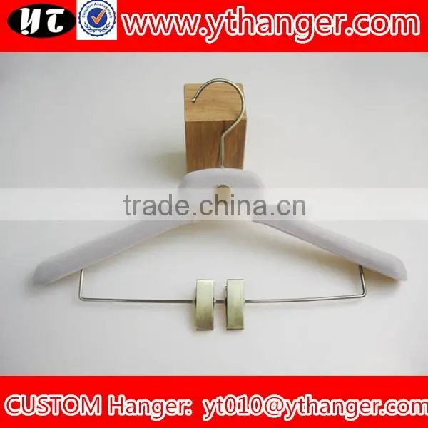 YY0507 custom logo clips apparel velvet hangers garments velvet clothes hanger