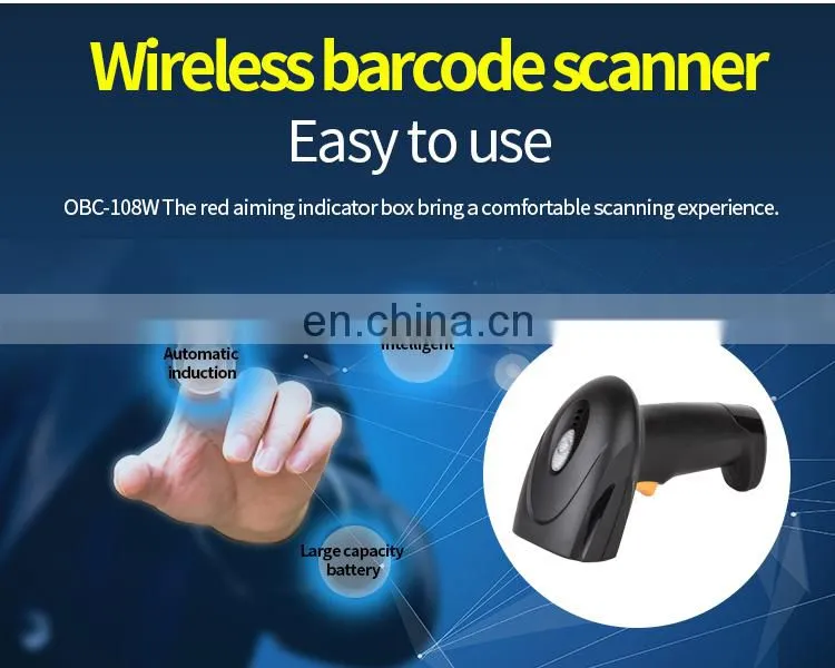 Wireless USB 1D Laser Barcode Reader Portable Scanner Wholesale