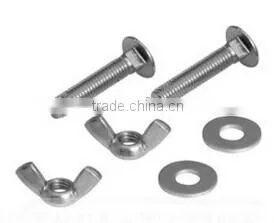 China custom metal stainless steel butterfly wing nuts bolt screw