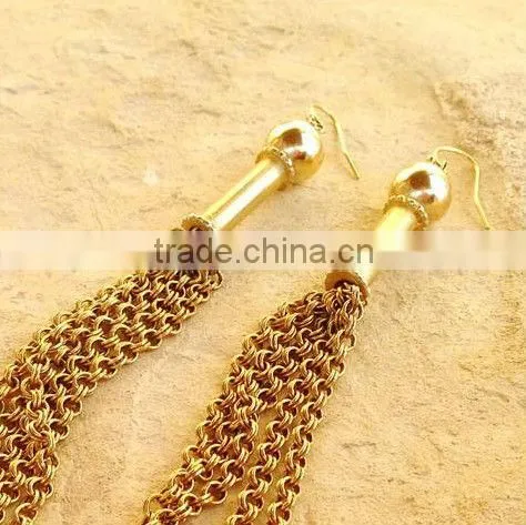 Tassel Earrings Gold Earrings Long Earrings Chain Earrings Dangle Jewellery